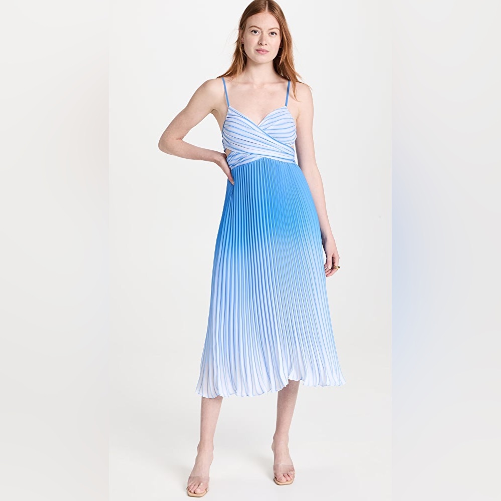 NWT $695 Ramy Brook Beckett Dress Ocean - Picture 2 of 5